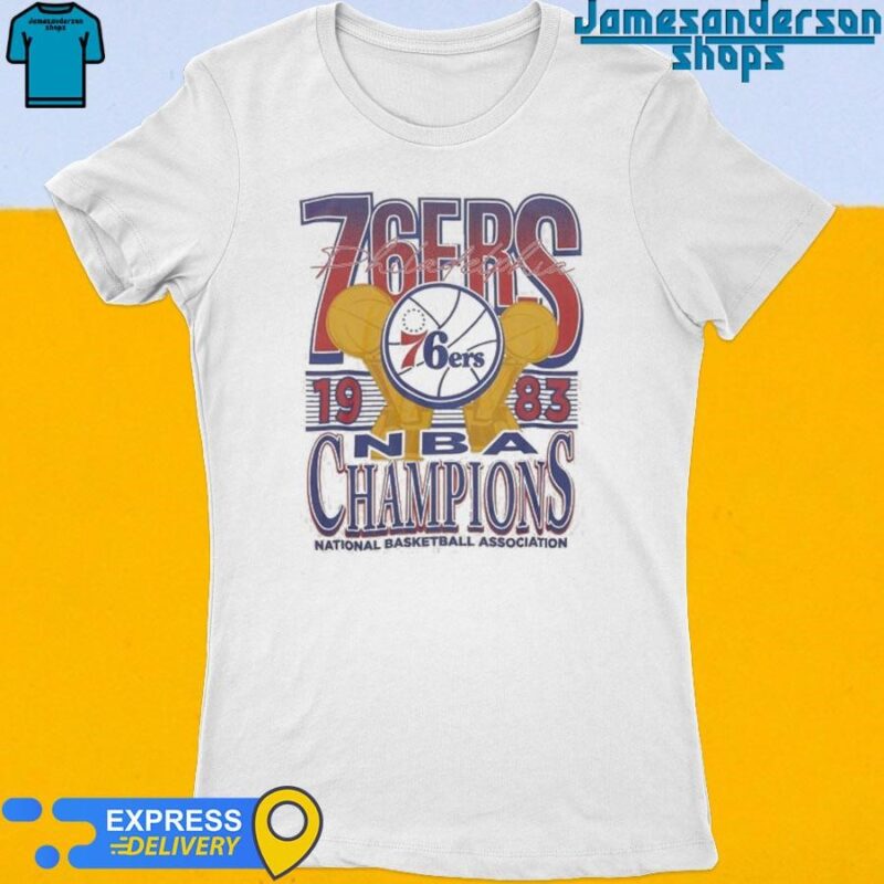 Official Philadelphia 76ers 1983 NBA Champions National Basketball Association Women's t-shirt