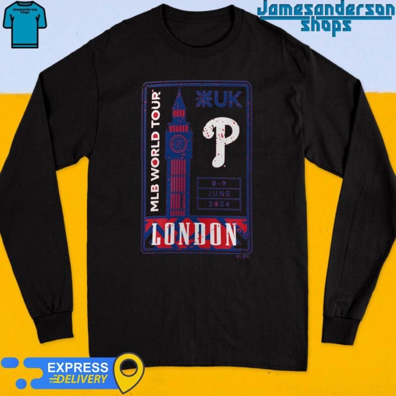 Official Philadelphia Phillies 2024 MLB World Tour London Series Local Long Sleeve