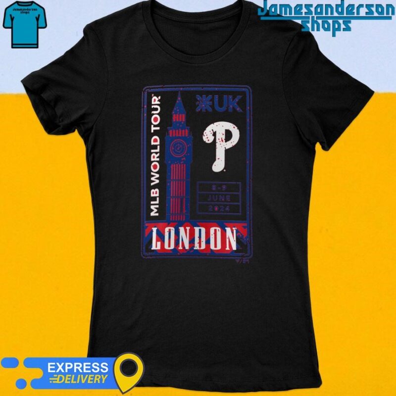 Official Philadelphia Phillies 2024 MLB World Tour London Series Local Women's t-shirt