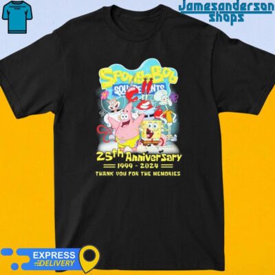 SpongeBob SquarePants 25th Anniversary 1999-2024 Thank You For The Memories shirt