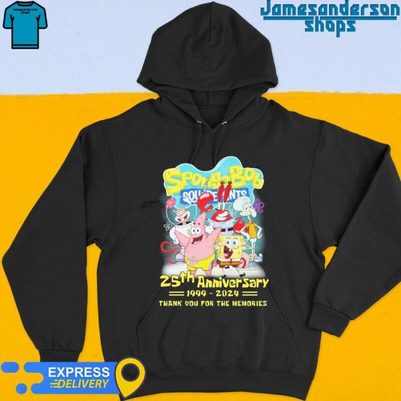 SpongeBob SquarePants 25th Anniversary 1999-2024 Thank You For The Memories Hoodie