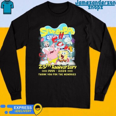 SpongeBob SquarePants 25th Anniversary 1999-2024 Thank You For The Memories Long Sleeve