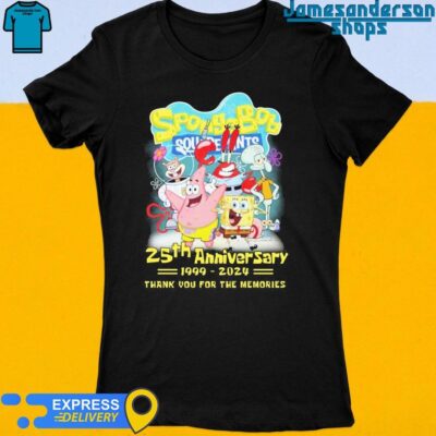 SpongeBob SquarePants 25th Anniversary 1999-2024 Thank You For The Memories Women's t-shirt