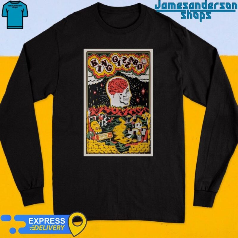 Official King Gizzard & The Lizard Wizard May 18 2024 Forum Karlin Prague CZ Poster Long Sleeve