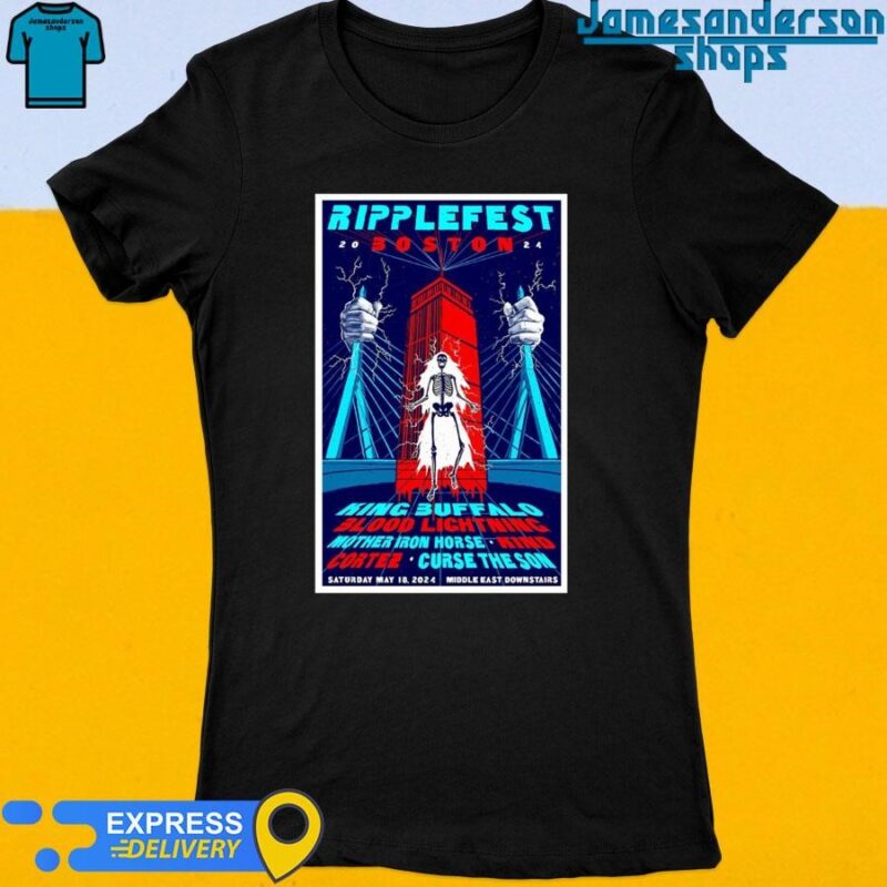 Official King Buffalo May 18 2024 Middle East Downstairs in Cambridge MA Poster Women's t-shirt