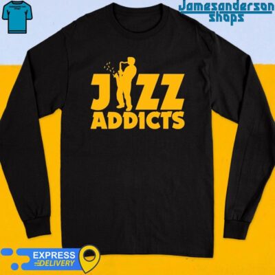 Official Komaniecki R Jazz Addicts With Saxophone shirt Long Sleeve