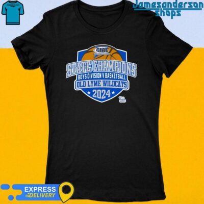 Official CIAC State Champions Boys Division V Basketball Old Lyme Wildcats 2024 shirt Women's t-shirt