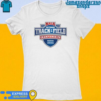 Official Marion Indiana 2024 NAIA Outdoor Track and Field Championships logo Women's t-shirt