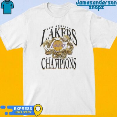 Official Los Angeles Lakers Back to back to back Champions Ring shirt