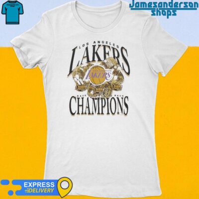 Official Los Angeles Lakers Back to back to back Champions Ring Women's t-shirt
