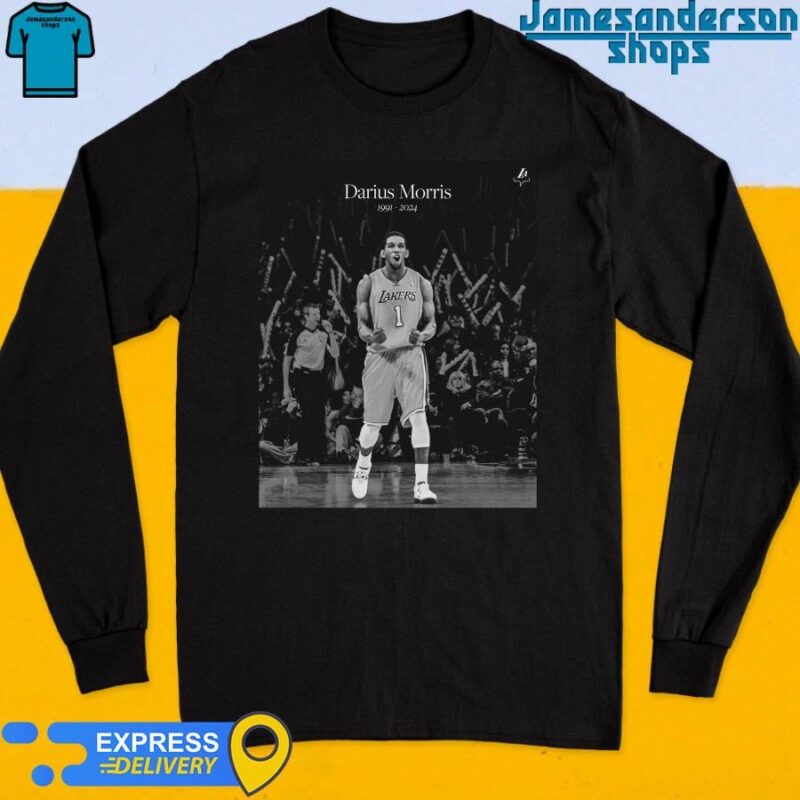 Rip Darius Morris Los Angeles Lakers 1991-2024 Long Sleeve