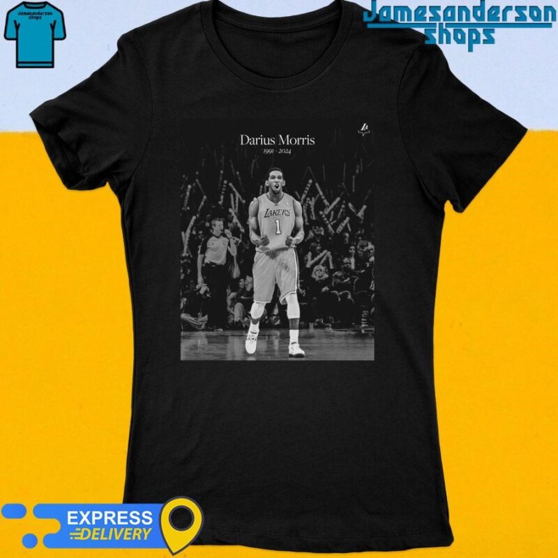 Rip Darius Morris Los Angeles Lakers 1991-2024 Women's t-shirt
