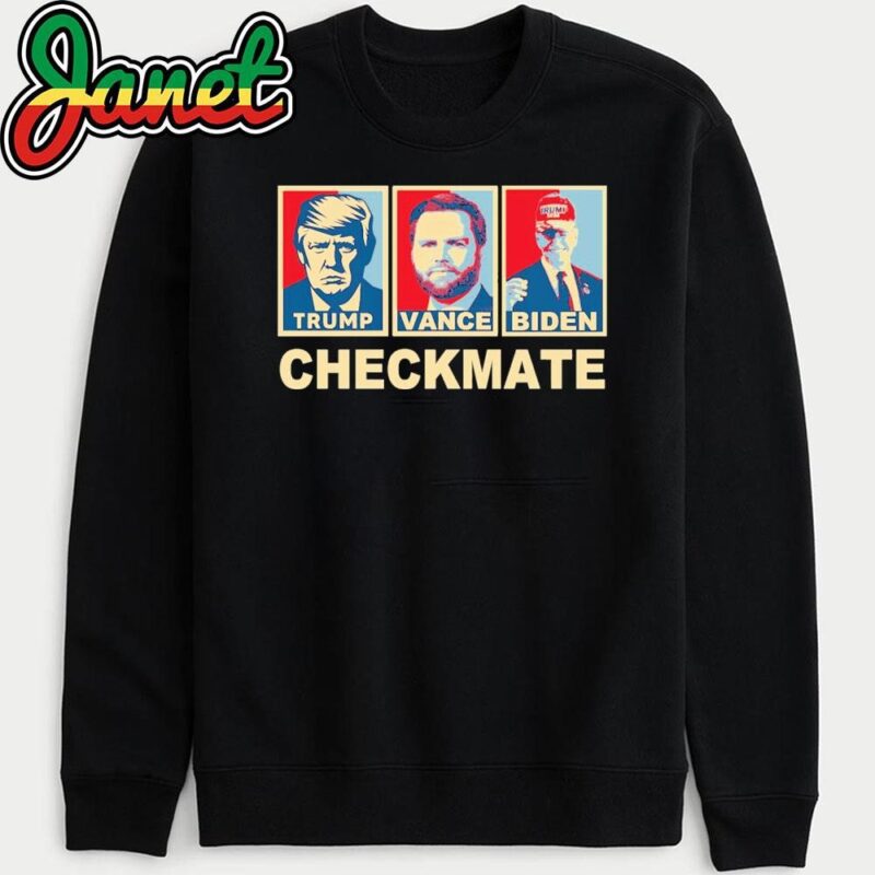 Trump Vance Biden Checkmate 2024 Joe Biden Wearing A Trump Hat sweatshirt