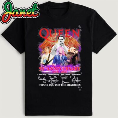Queen 55th Anniversary 1970 – 2025 Thank You For The Memories T-Shirt