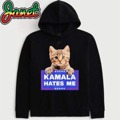 Kamala Hates Me Kamala Hate Cats Trump 2024 American Flag hoodie