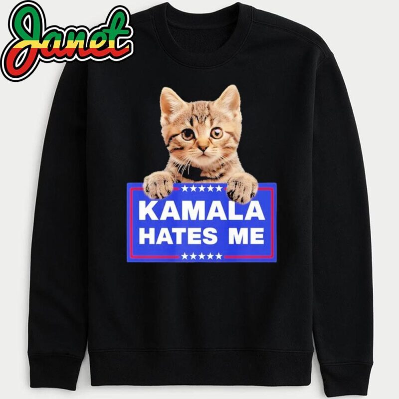 Kamala Hates Me Kamala Hate Cats Trump 2024 American Flag sweatshirt