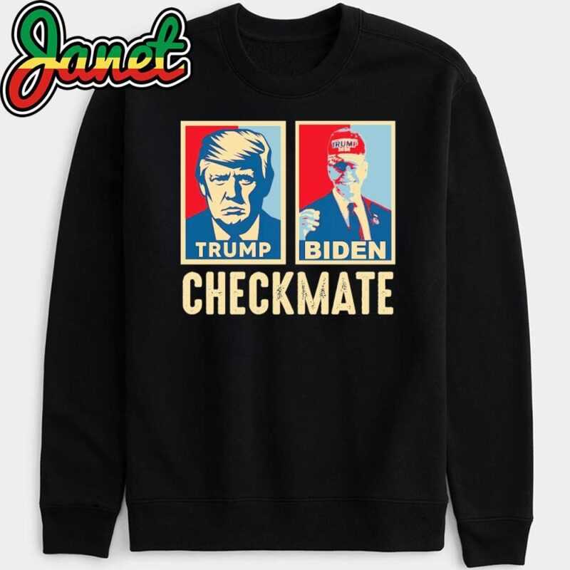 Trump Biden Checkmate 2024 Joe Biden Wearing A Trump Hat sweatshirt
