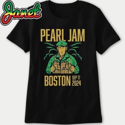 Pearl Jam Event Tee For Boston MA Night 2 At Fenway Park On September 17 2024 women