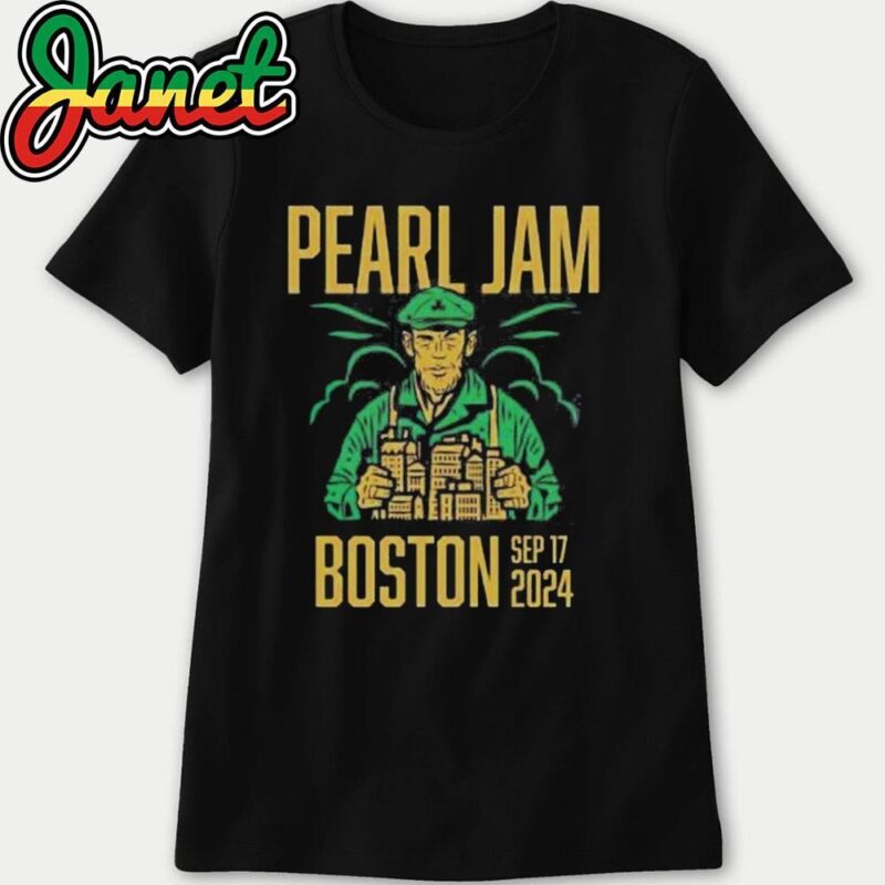 Pearl Jam Event Tee For Boston MA Night 2 At Fenway Park On September 17 2024 women