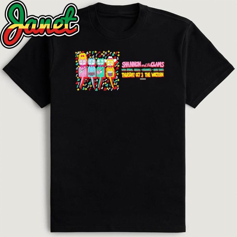 Shannon And The Clams October 3 2024 In Los Angeles, CA Tour Shirt