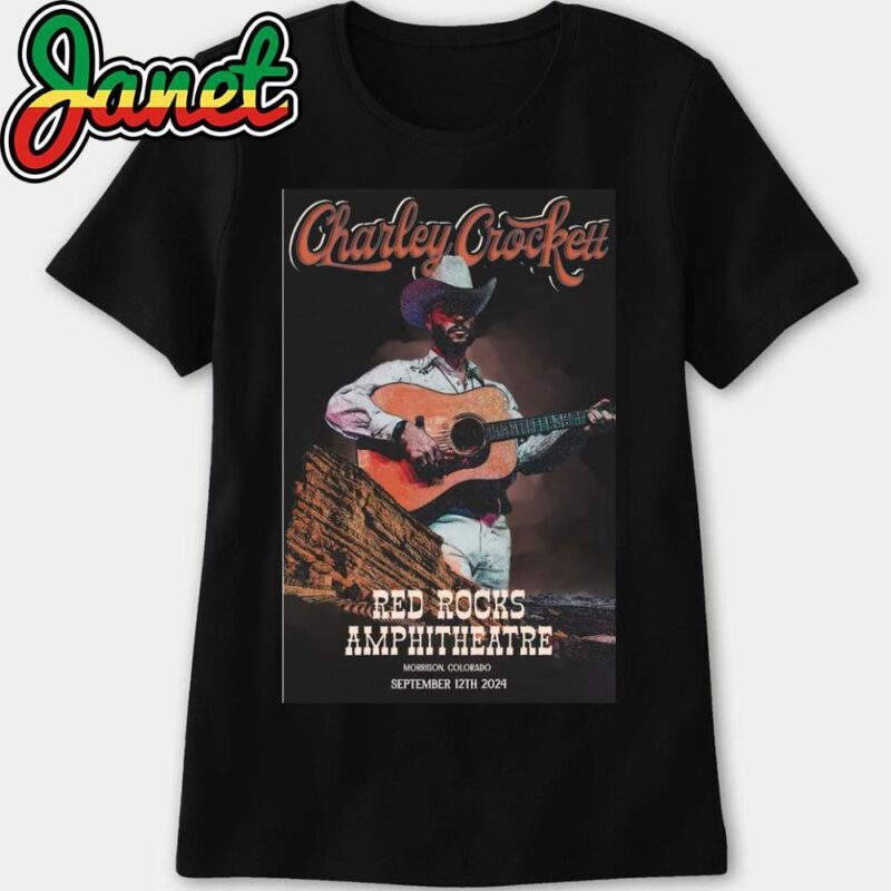 Charley Crockett September 12 2024 Red Rock Amphitheatre Morrison, CO Event Poster women