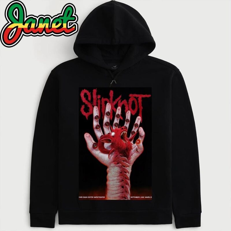 Slipknot On Sept 11 2024 Ford Idaho Center Amphitheater Nampa ID Poster hoodie