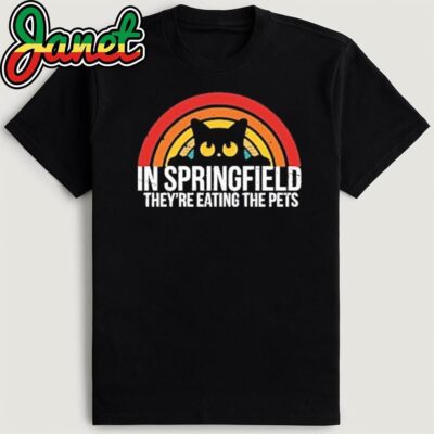 Retro In Springfield They're Eating The Pets Funny Cat Lovers T-Shirt