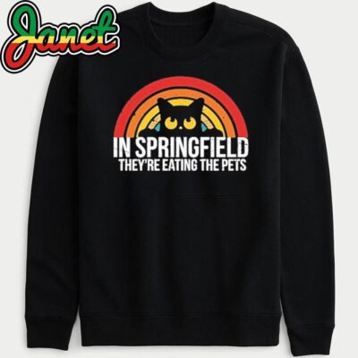 Retro In Springfield They're Eating The Pets Funny Cat Lovers sweatshirt