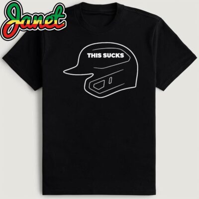 This Sucks Baseball Helmet T-Shirt