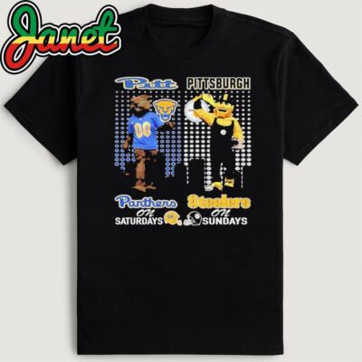 Pittsburgh Panthers On Saturdays Roc Pittsburgh Steelers Steely McBeam On Sundays T-Shirt