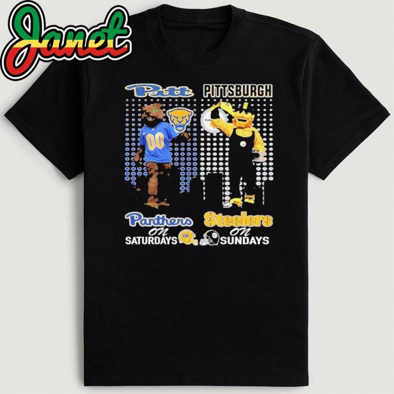 Pittsburgh Panthers On Saturdays Roc Pittsburgh Steelers Steely McBeam On Sundays T-Shirt