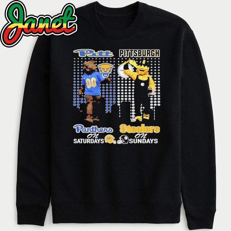 Pittsburgh Panthers On Saturdays Roc Pittsburgh Steelers Steely McBeam On Sundays sweatshirt