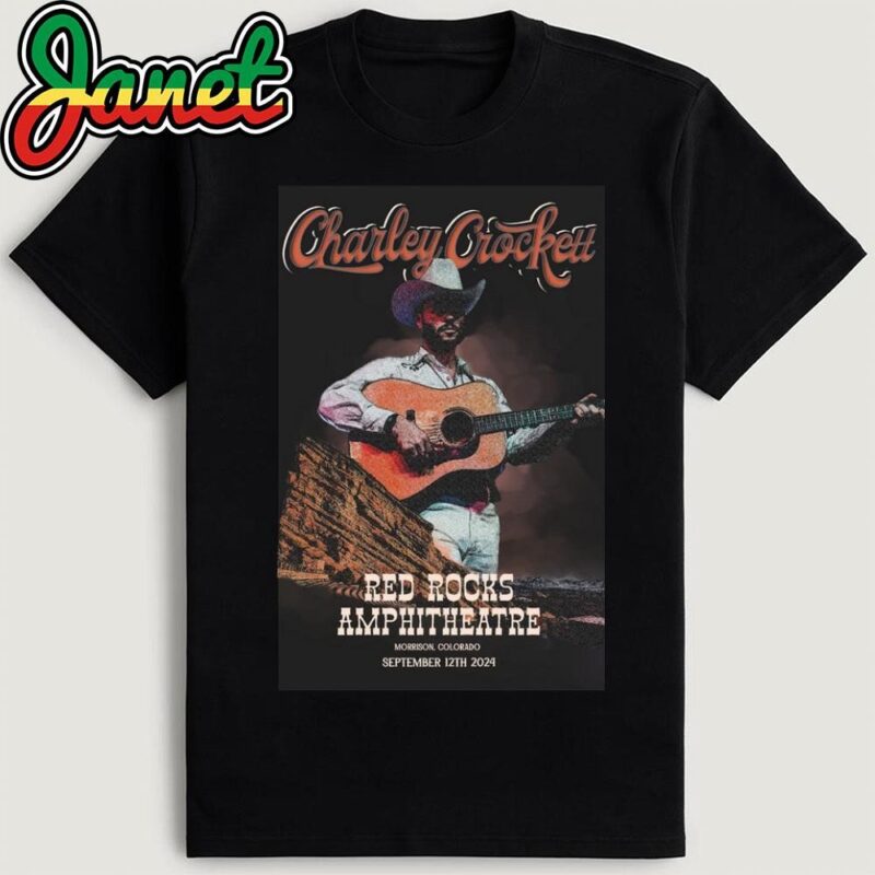 Charley Crockett September 12, 2024 In Morrison, CO Tour Poster Shirt