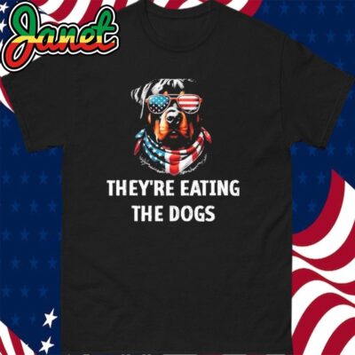 TheyRe Eating The Dogs Usa Flag Election Trump 2024 T-Shirt