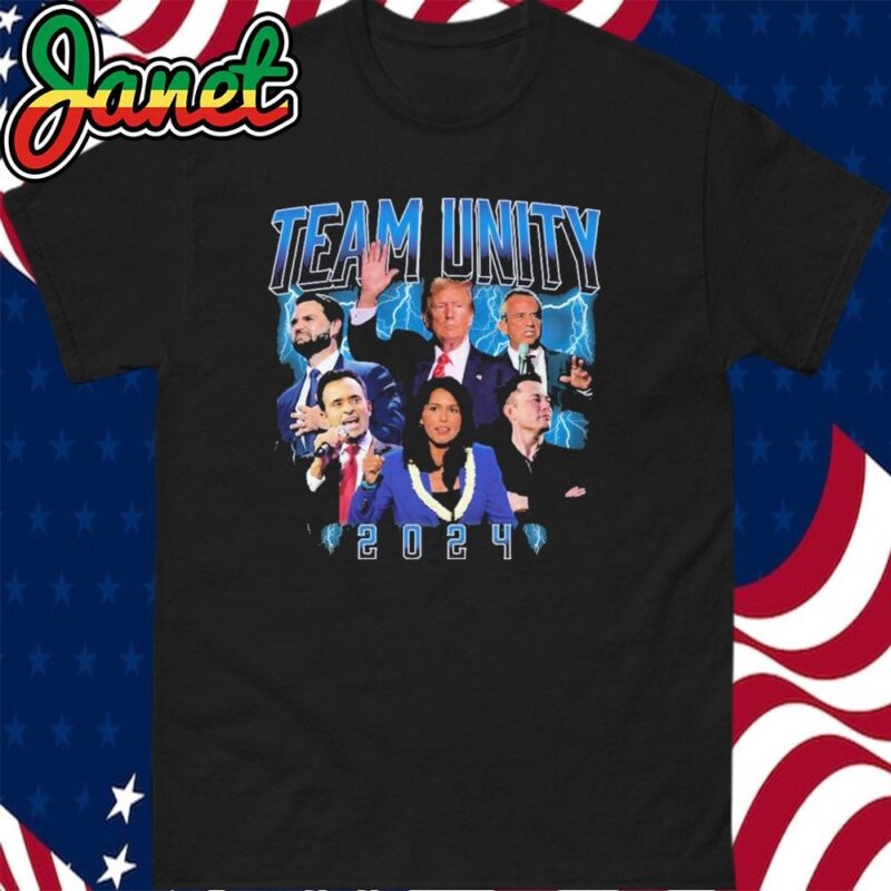 Trump Jd Vance Kennedy Tulsi Gabbard Elon Musk Team Unity 2024 Shirt