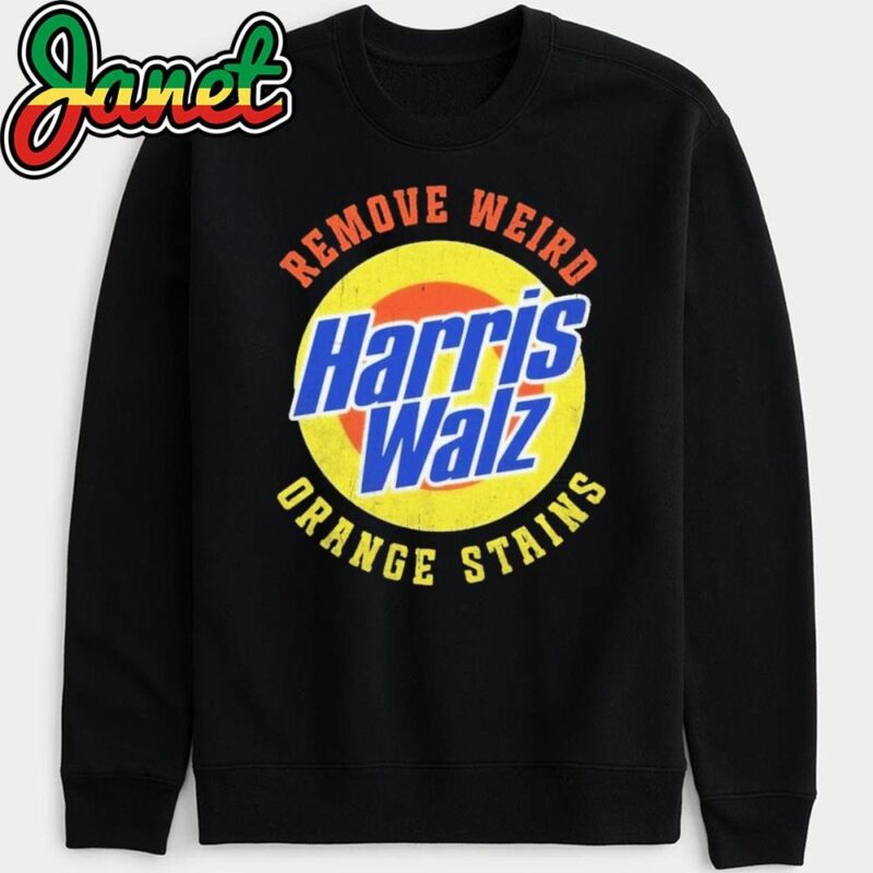 Remove Weird Orange Stains harris walz retro vintage distressed sweatshirt