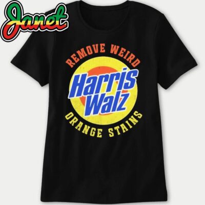 Remove Weird Orange Stains harris walz retro vintage distressed women