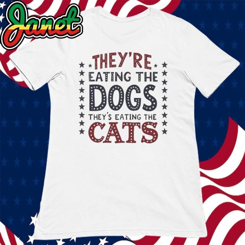 They're eating the dogs Funny Political Debate Shirt, Kamala Trump women