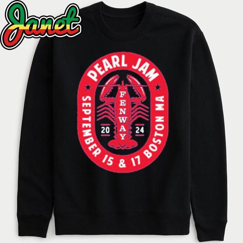 Pearl Jam September 15 And 17 Boston, MA, USA Fenway Park sweatshirt