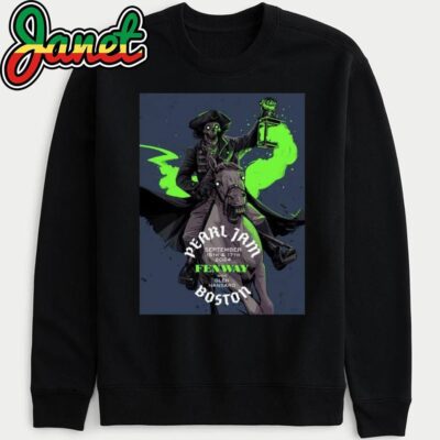 Pearl Jam September 15-17,2024 For Boston, MA Art Oliver Barrett Poster sweatshirt