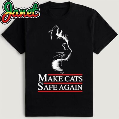 Donald Trump Make Cats Safe Again 2024 Election Debate Funny Cat Lovers Gifts T-Shirt