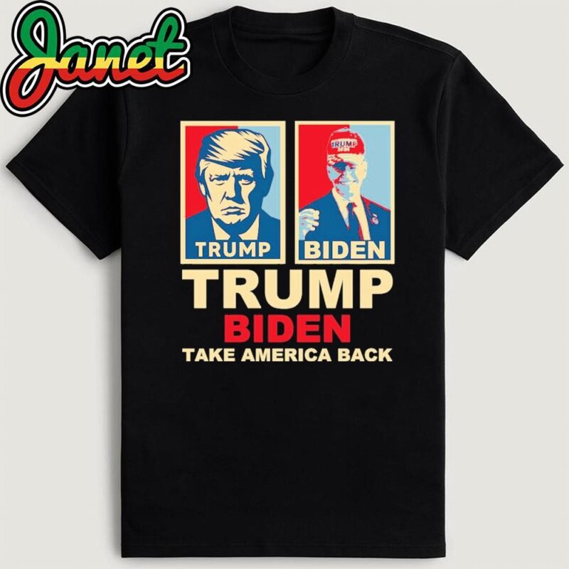 Trump Biden 2024 Take America Back Joe Biden Wearing A Trump Hat T-Shirt