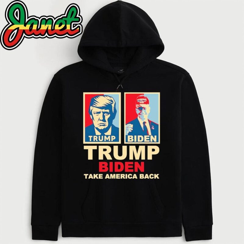 Trump Biden 2024 Take America Back Joe Biden Wearing A Trump Hat hoodie