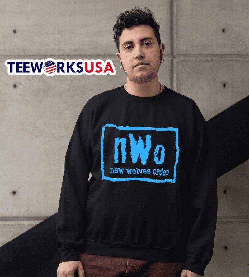 nWo new wolves order New World Order logo parody sweater