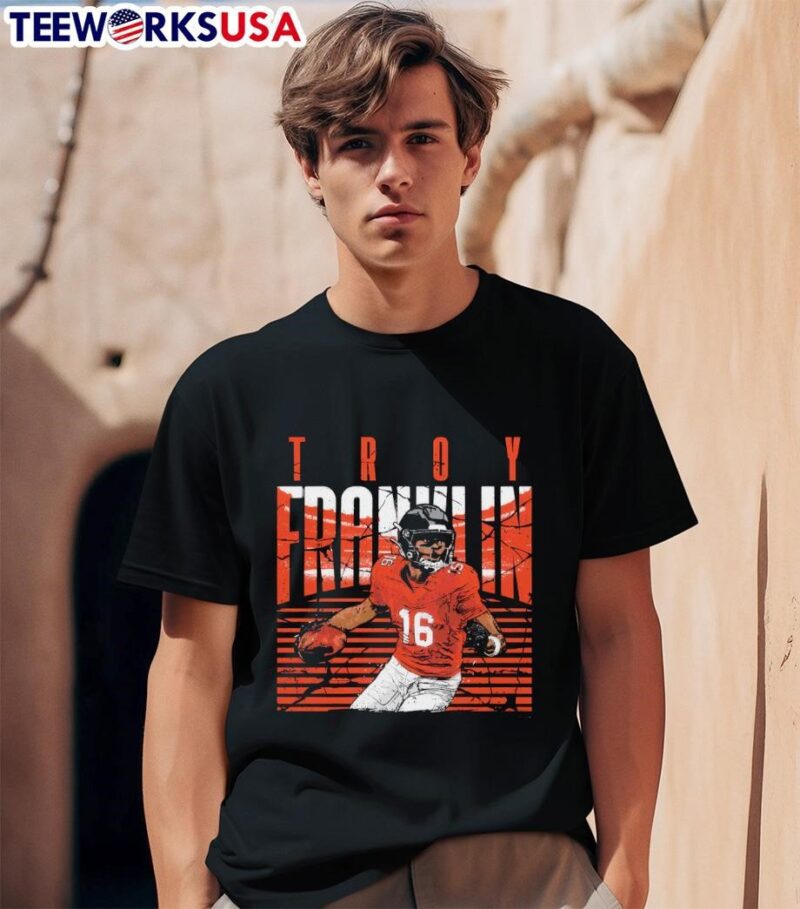 Troy Franklin 16 Denver Broncos running shirt