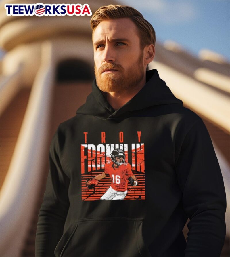 Troy Franklin 16 Denver Broncos running hoodie