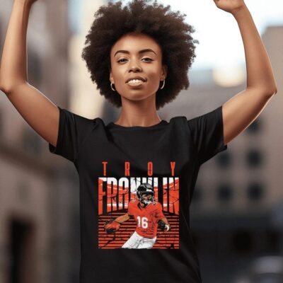Troy Franklin 16 Denver Broncos running women-t-shirt