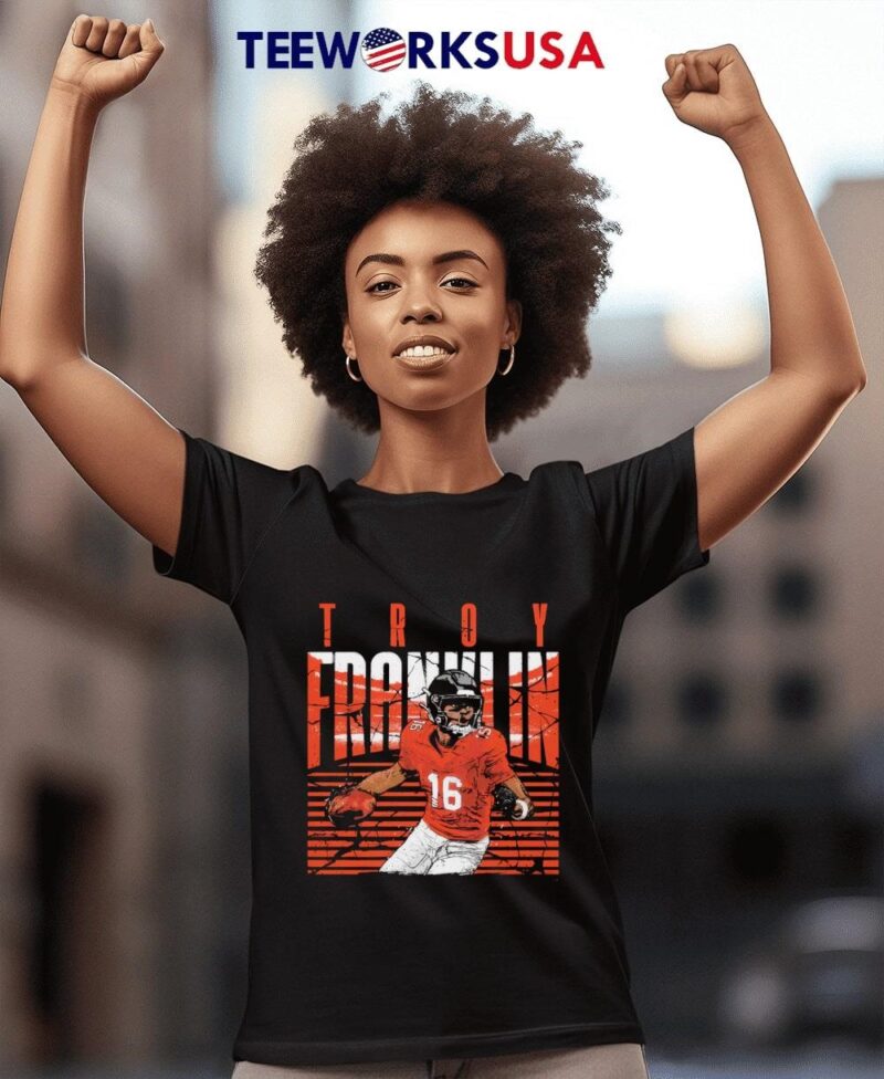 Troy Franklin 16 Denver Broncos running women-t-shirt