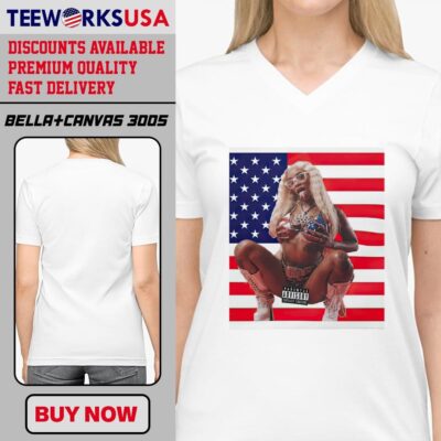 Sexyy Red American Flag v-neck-t-shirt