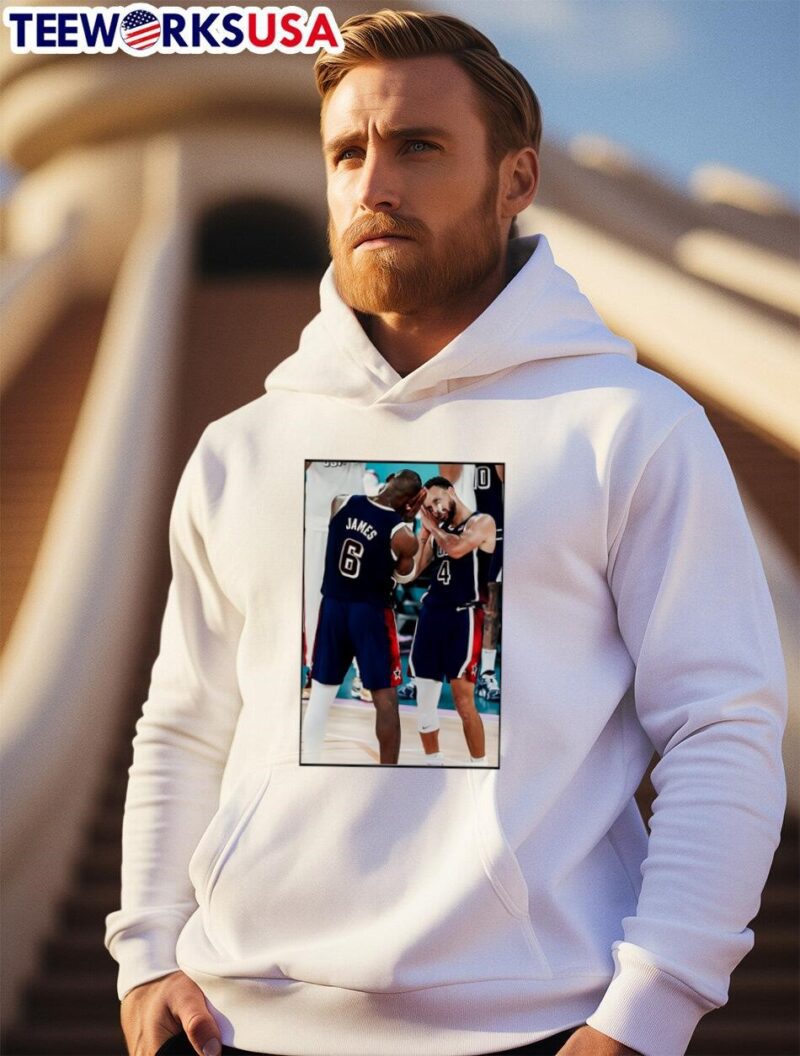 Nikotaughtyou Steph Curry Lebron James night night olympic paris 2024 hoodie